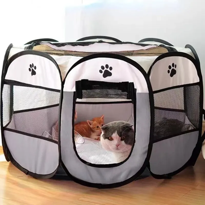 Pet Tent Octagonal Kennel Portable Foldable